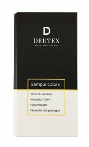 Farbmuster für Drutex-Kunststofffenster (Renolitfolien)